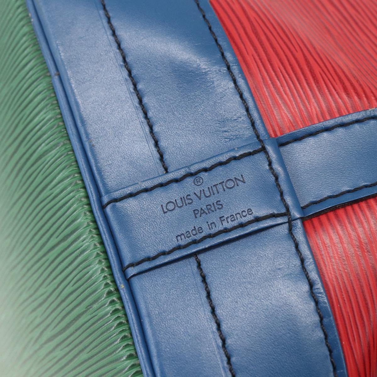 LOUIS VUITTON Epi Noe Shoulder Bag Tricolor Red Blue M44084 LV Auth 162018