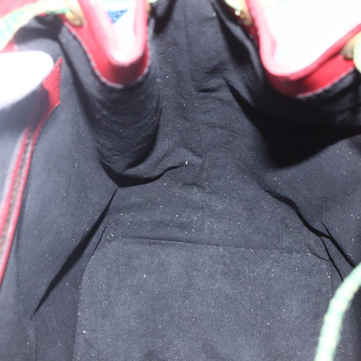 LOUIS VUITTON Epi Noe Shoulder Bag Tricolor Red Blue M44084 LV Auth 162018