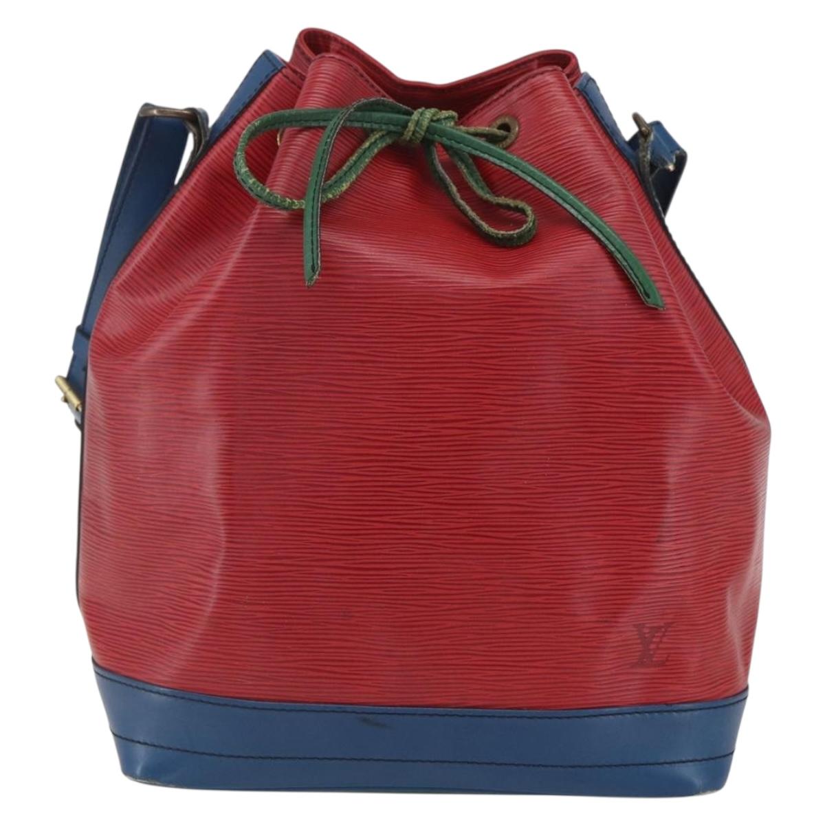 LOUIS VUITTON Epi Noe Shoulder Bag Tricolor Red Blue M44084 LV Auth 162018