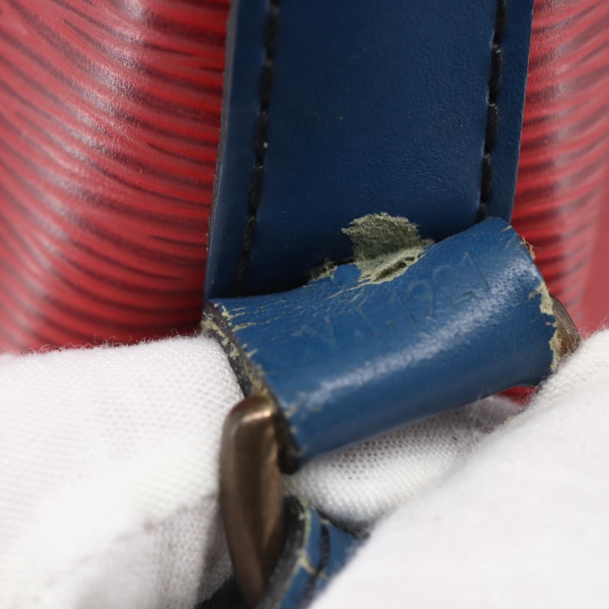 LOUIS VUITTON Epi Noe Shoulder Bag Tricolor Red Blue M44084 LV Auth 162018