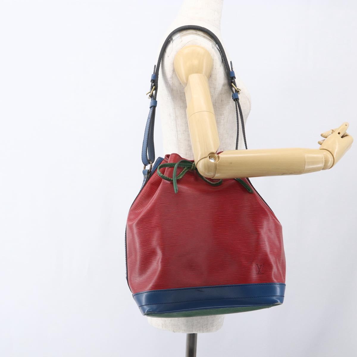 LOUIS VUITTON Epi Noe Shoulder Bag Tricolor Red Blue M44084 LV Auth 162018