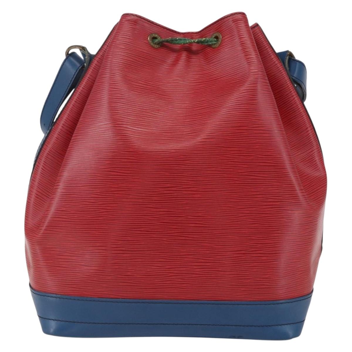 LOUIS VUITTON Epi Noe Shoulder Bag Tricolor Red Blue M44084 LV Auth 162018