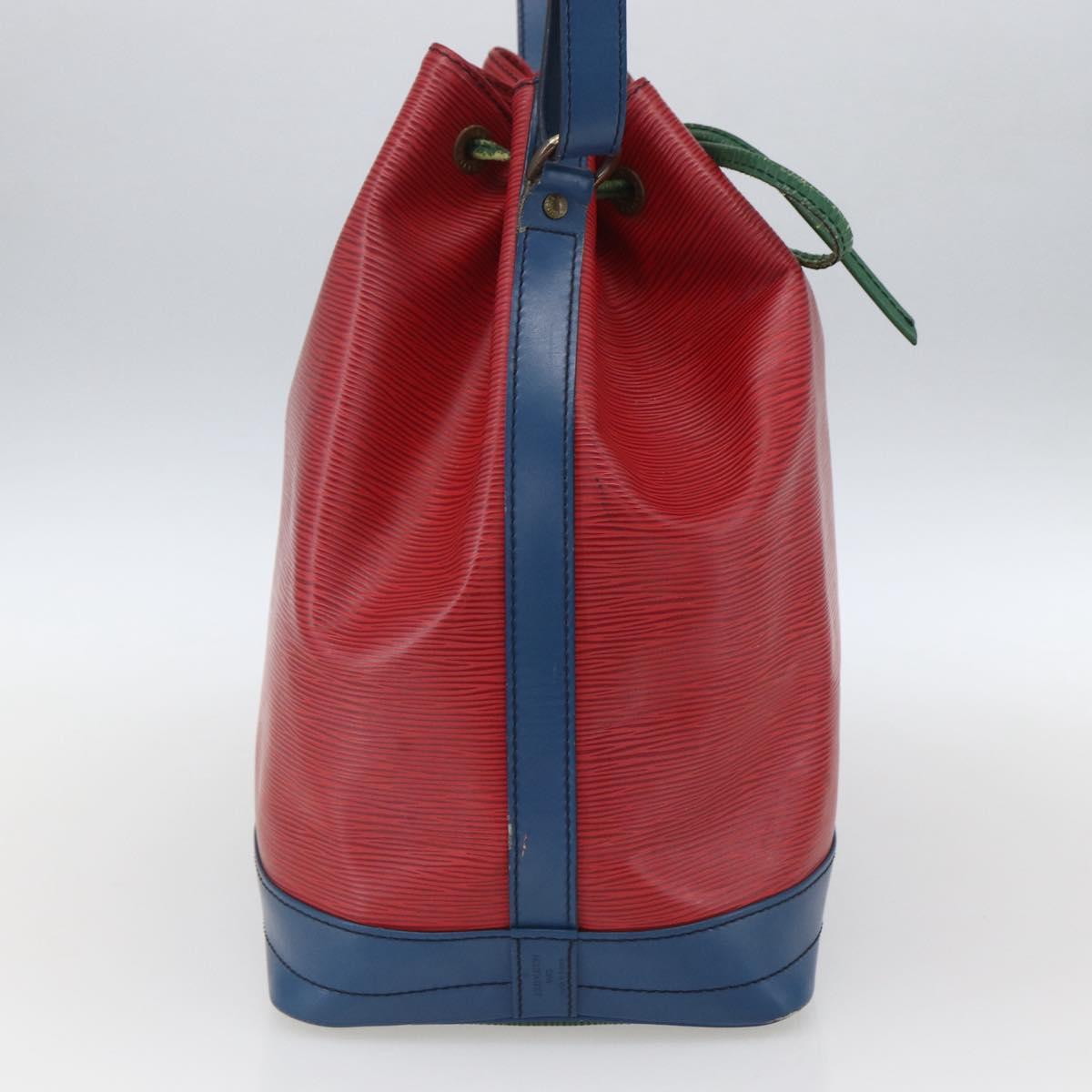 LOUIS VUITTON Epi Noe Shoulder Bag Tricolor Red Blue M44084 LV Auth 162018