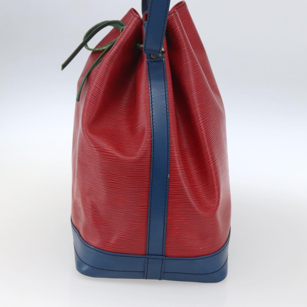 LOUIS VUITTON Epi Noe Shoulder Bag Tricolor Red Blue M44084 LV Auth 162018
