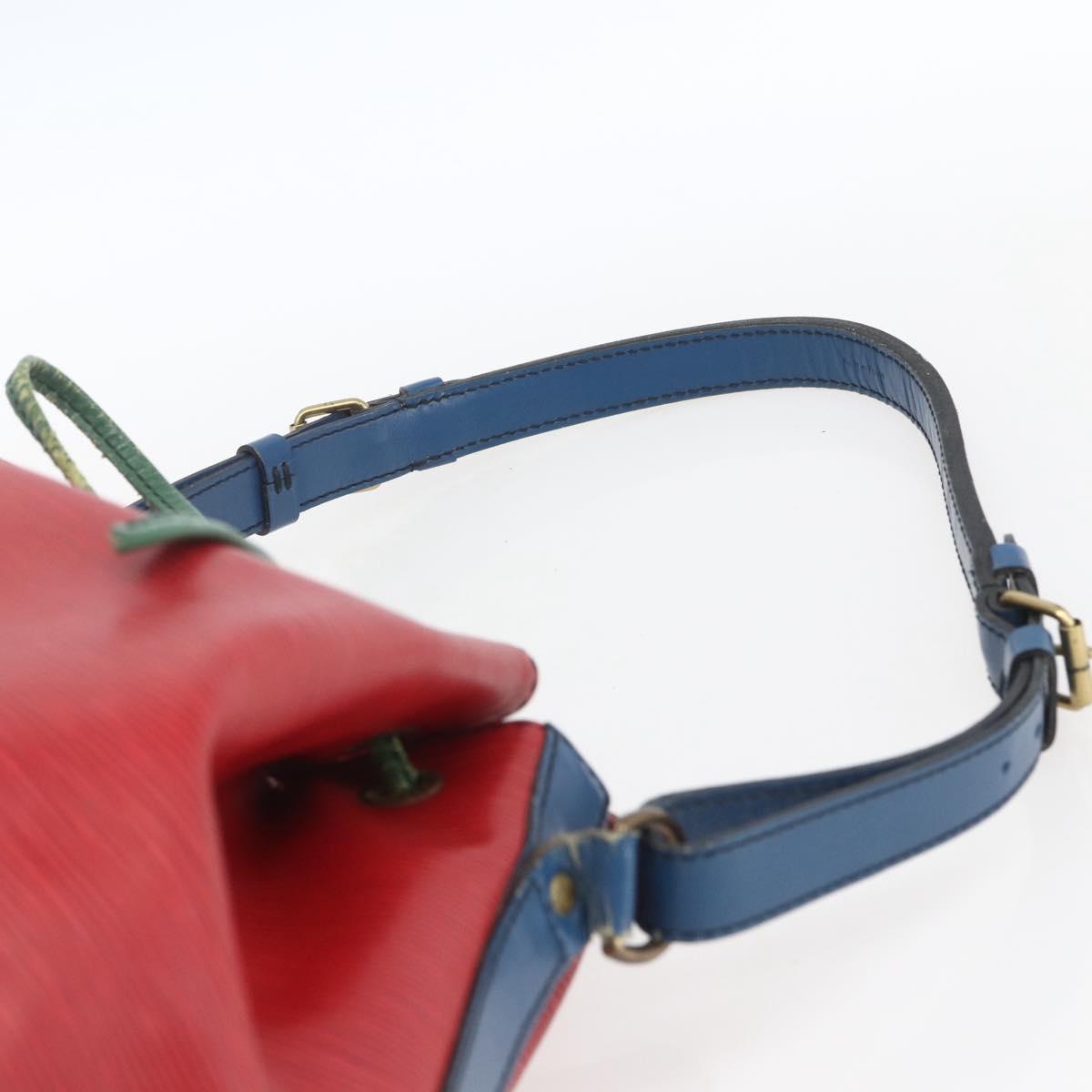 LOUIS VUITTON Epi Noe Shoulder Bag Tricolor Red Blue M44084 LV Auth 162018