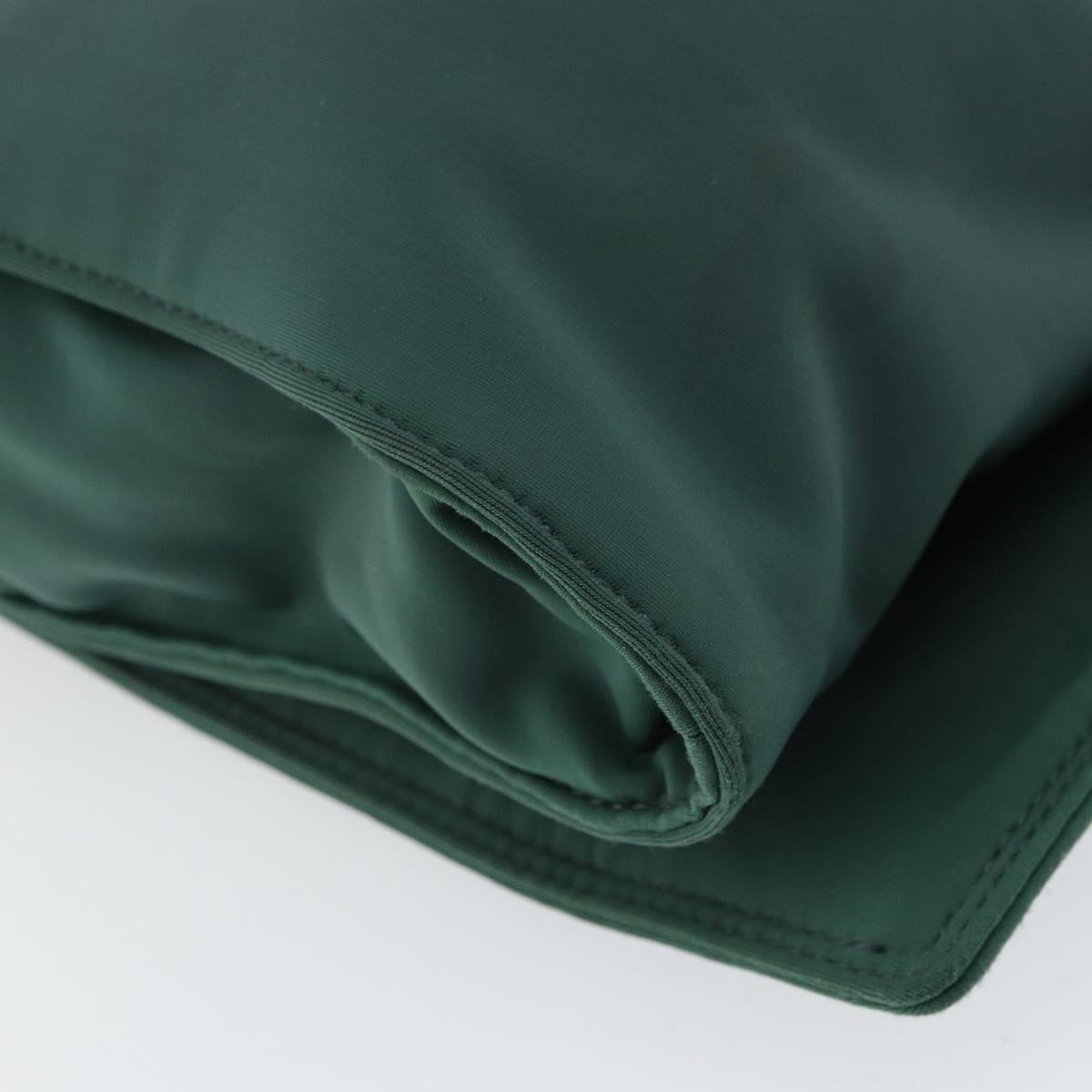 Miu Miu Shoulder Bag Nylon Green Silver Auth 162047