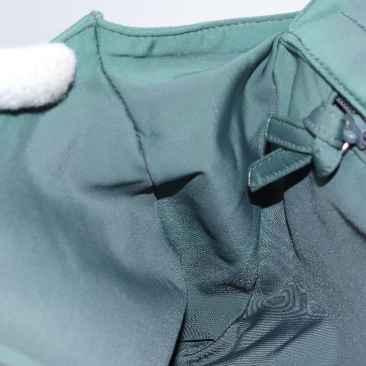 Miu Miu Shoulder Bag Nylon Green Silver Auth 162047