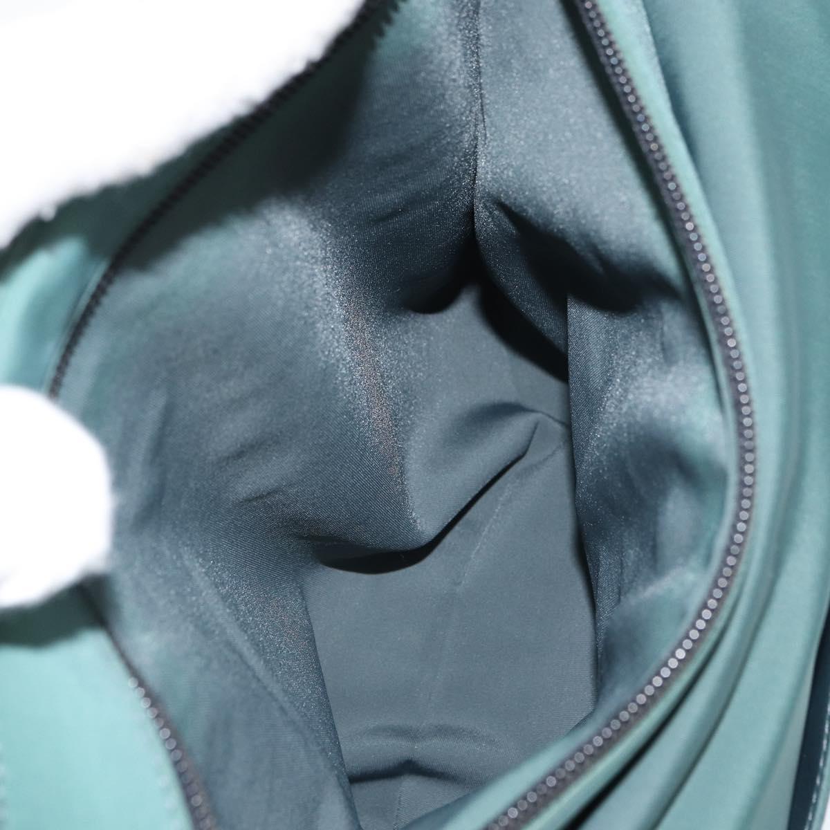 Miu Miu Shoulder Bag Nylon Green Silver Auth 162047