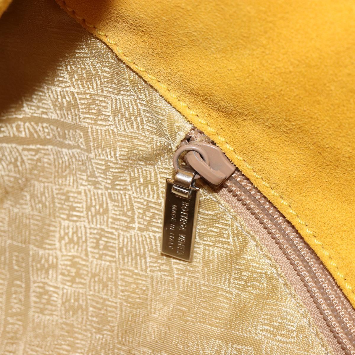 BOTTEGA VENETA Tote Bag Tote Bag Suede Yellow Silver Auth 162049