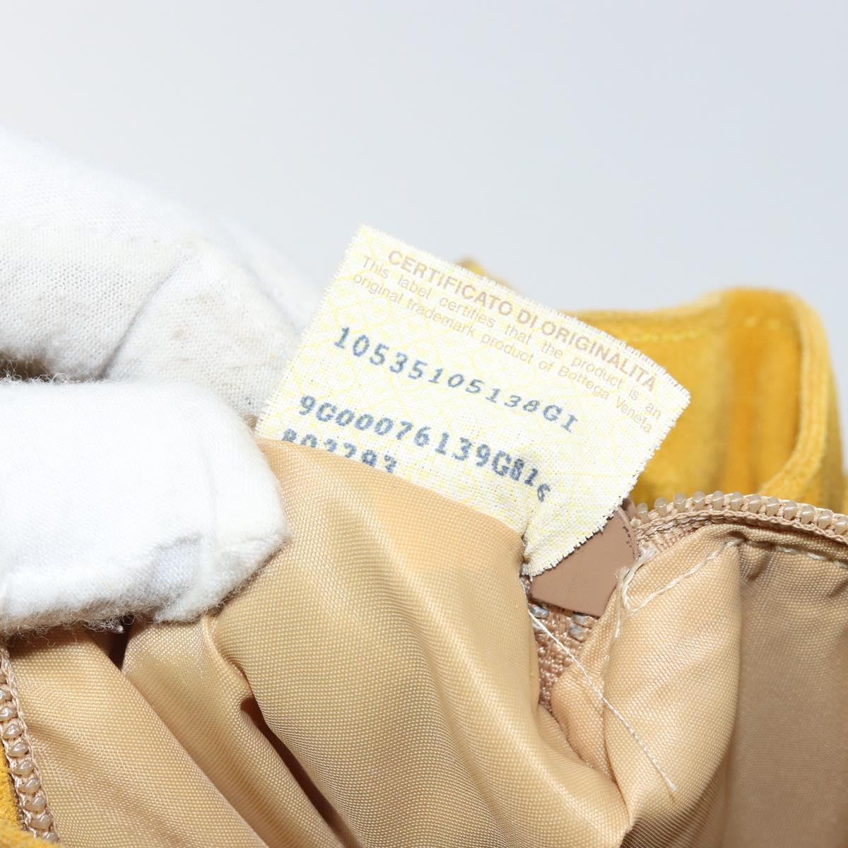 BOTTEGA VENETA Tote Bag Tote Bag Suede Yellow Silver Auth 162049
