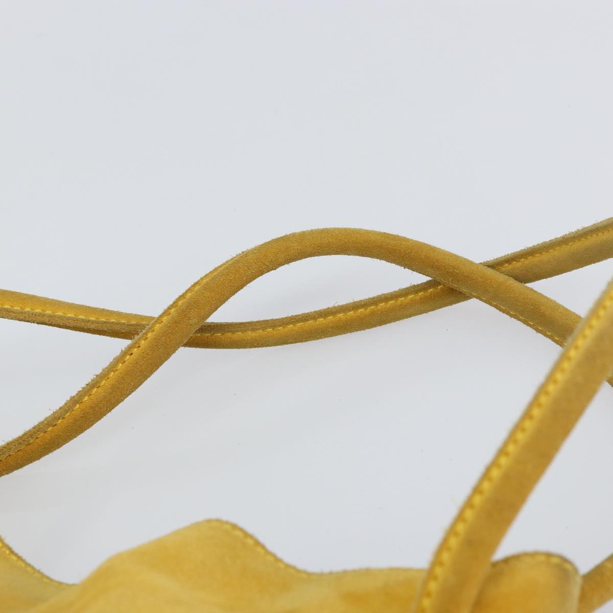 BOTTEGA VENETA Tote Bag Tote Bag Suede Yellow Silver Auth 162049
