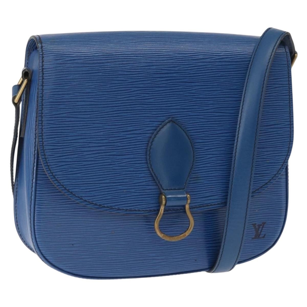LOUIS VUITTON Epi Saint Cloud GM Shoulder Bag Toledo Blue M52195 LV Auth 162051