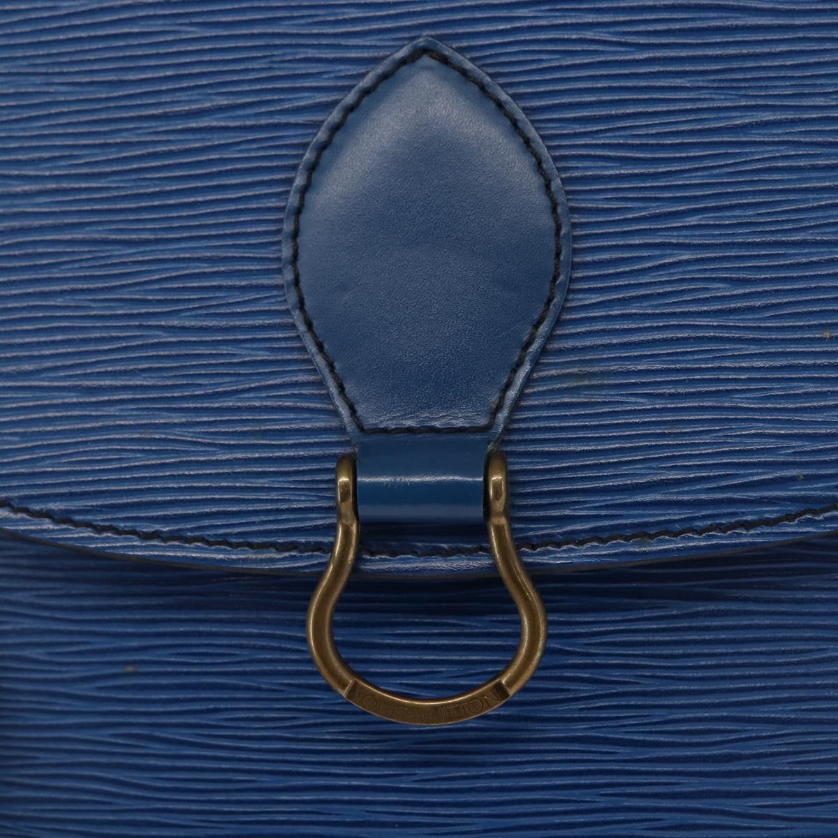 LOUIS VUITTON Epi Saint Cloud GM Shoulder Bag Toledo Blue M52195 LV Auth 162051
