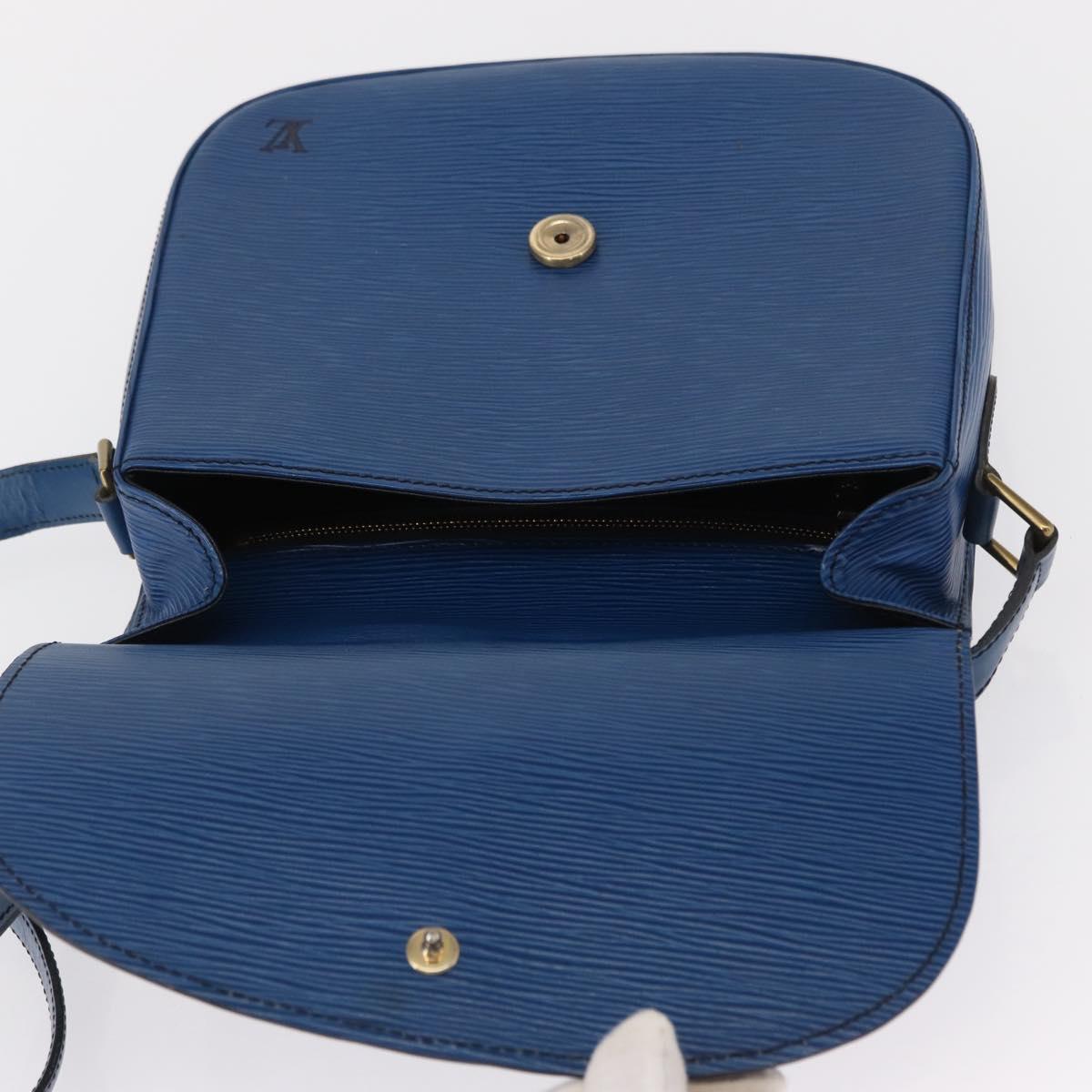LOUIS VUITTON Epi Saint Cloud GM Shoulder Bag Toledo Blue M52195 LV Auth 162051