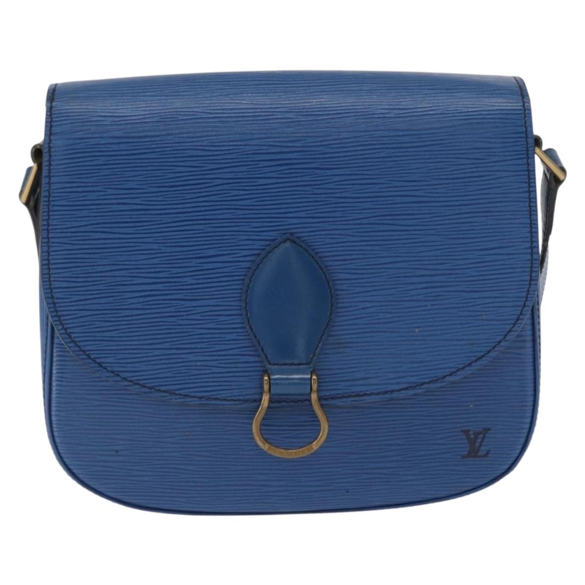 LOUIS VUITTON Epi Saint Cloud GM Shoulder Bag Toledo Blue M52195 LV Auth 162051
