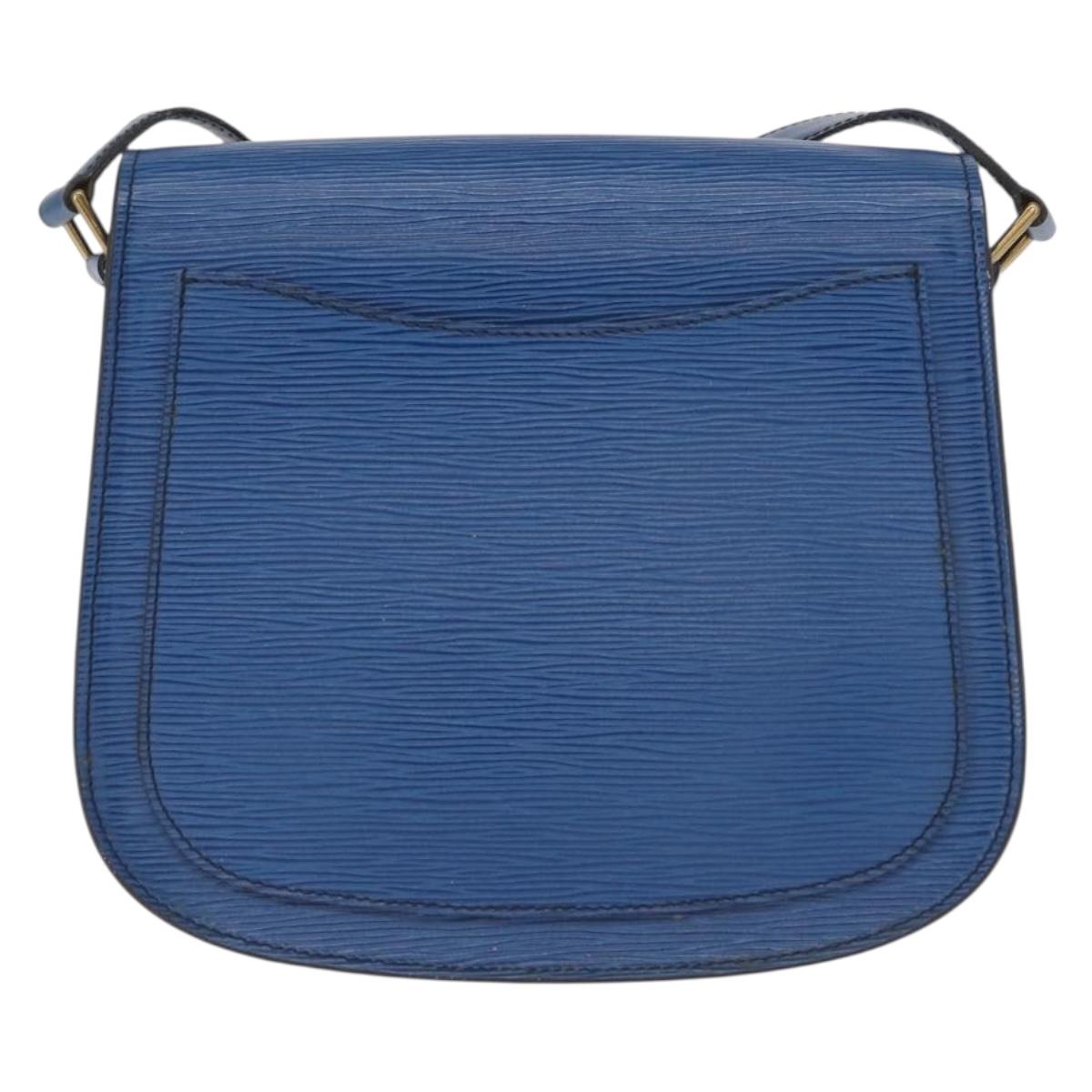 LOUIS VUITTON Epi Saint Cloud GM Shoulder Bag Toledo Blue M52195 LV Auth 162051