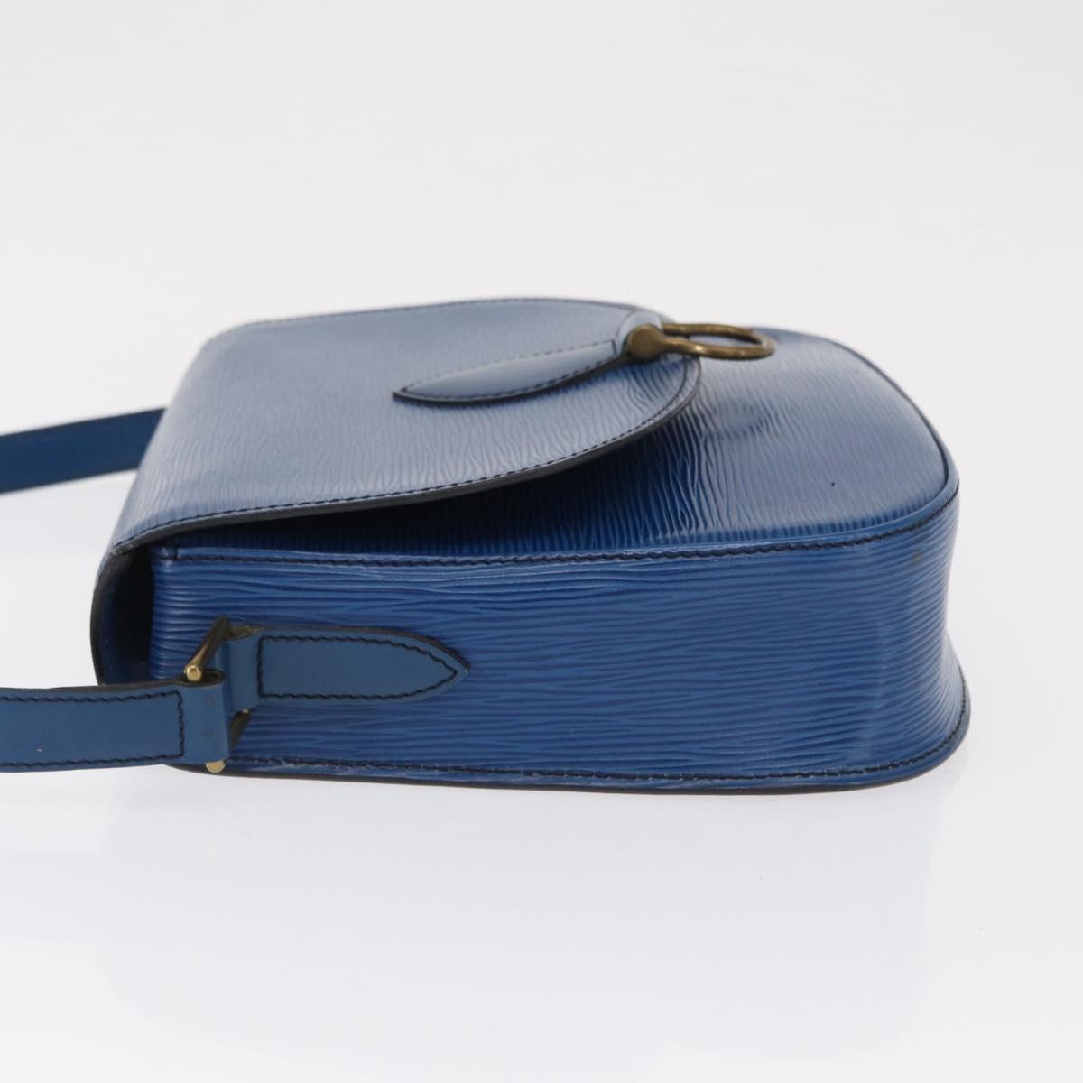LOUIS VUITTON Epi Saint Cloud GM Shoulder Bag Toledo Blue M52195 LV Auth 162051