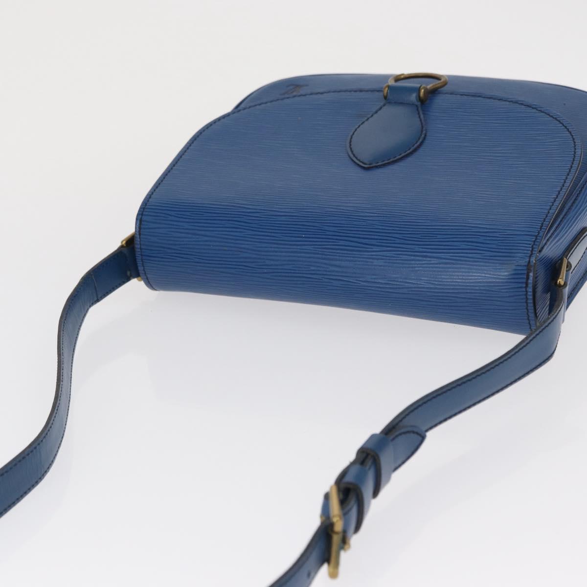 LOUIS VUITTON Epi Saint Cloud GM Shoulder Bag Toledo Blue M52195 LV Auth 162051
