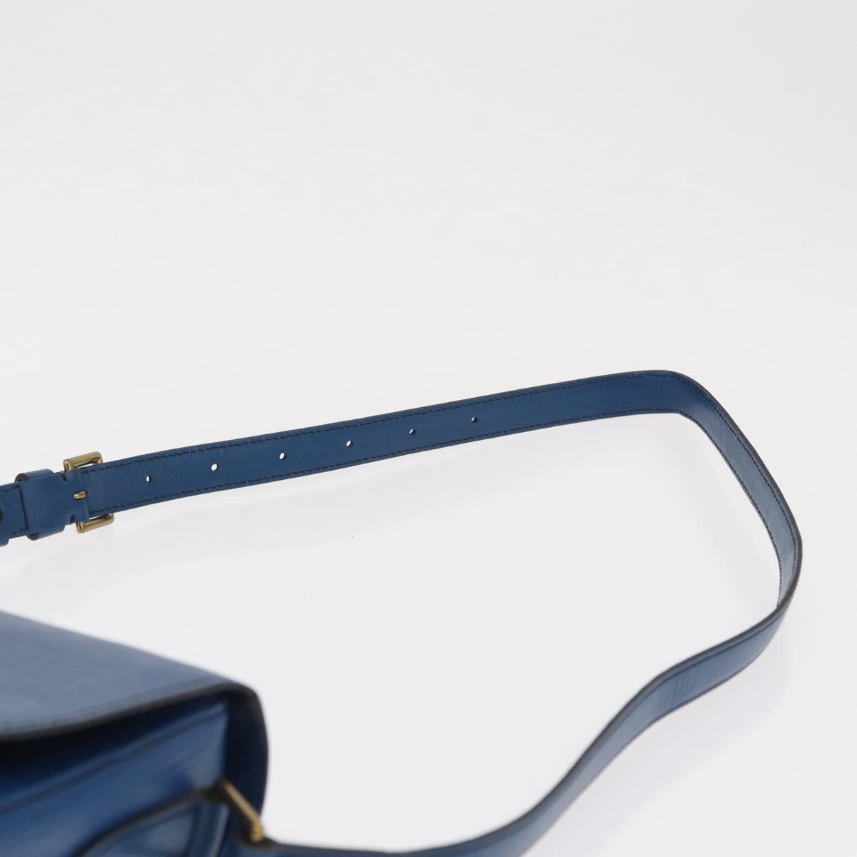 LOUIS VUITTON Epi Saint Cloud GM Shoulder Bag Toledo Blue M52195 LV Auth 162051