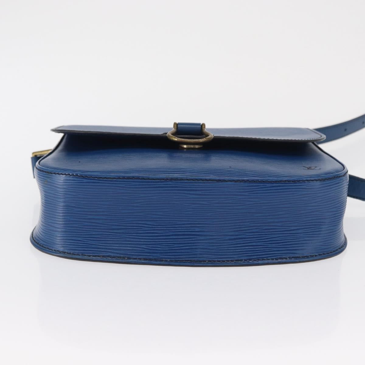 LOUIS VUITTON Epi Saint Cloud GM Shoulder Bag Toledo Blue M52195 LV Auth 162051