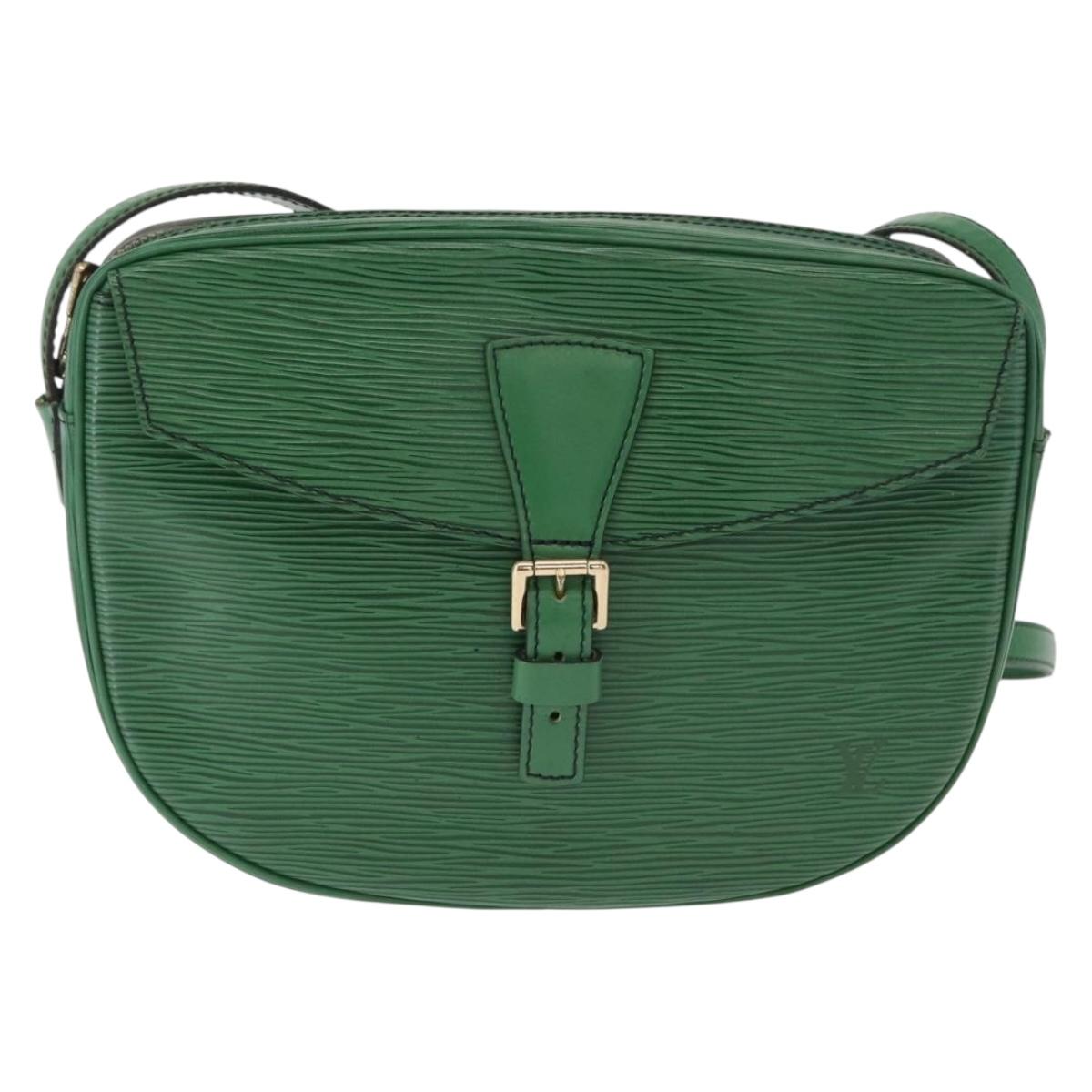 LOUIS VUITTON Epi Jeune Fille MM Shoulder Bag Green M52154 LV Auth 162053
