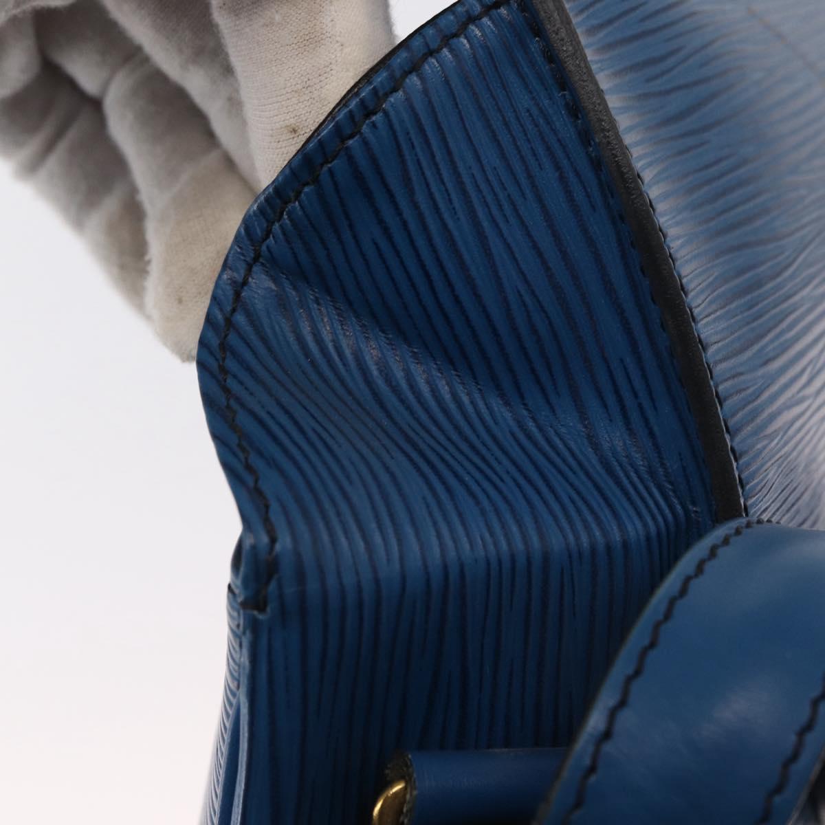 LOUIS VUITTON Epi Cartouchiere MM Shoulder Bag Blue M52245 LV Auth 162054