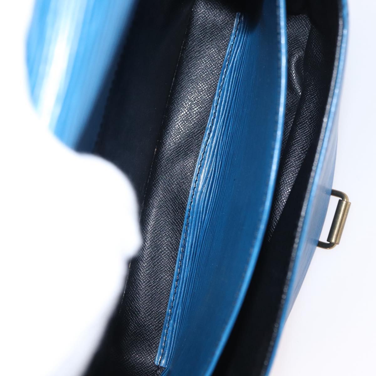 LOUIS VUITTON Epi Cartouchiere MM Shoulder Bag Blue M52245 LV Auth 162054