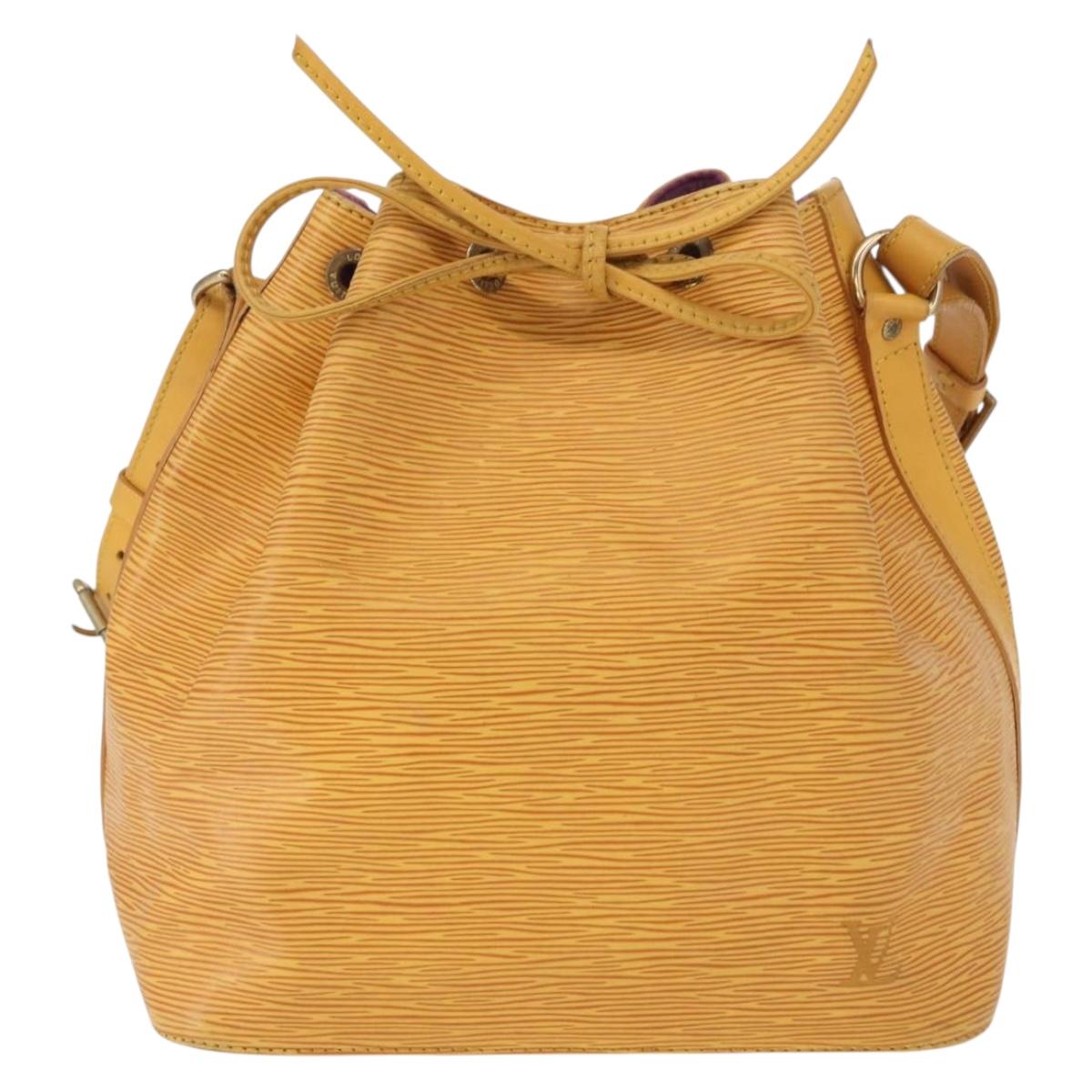 LOUIS VUITTON Epi Petit Noe Shoulder Bag Yellow M44109 LV Auth 162059