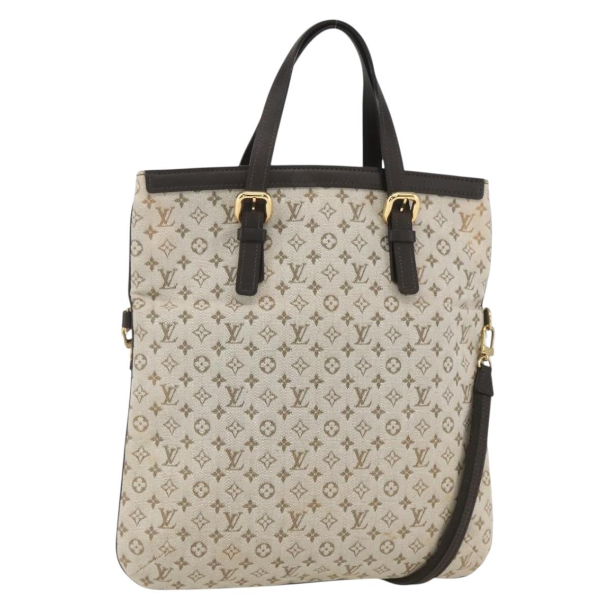 LOUIS VUITTON Monogram Mini Françoise Tote Bag 2Way Khaki M92209 LV Auth 162070