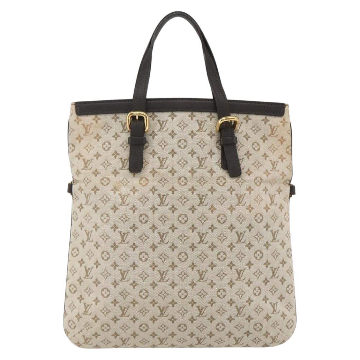 LOUIS VUITTON Monogram Mini Françoise Tote Bag 2Way Khaki M92209 LV Auth 162070