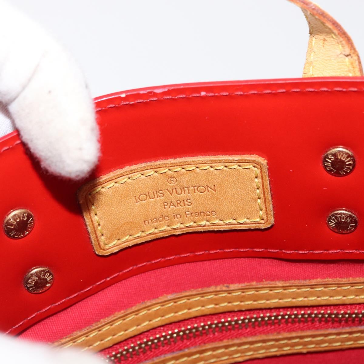 LOUIS VUITTON Monogram Vernis Reade PM Hand Bag Red Rouge M91088 LV Auth 162074