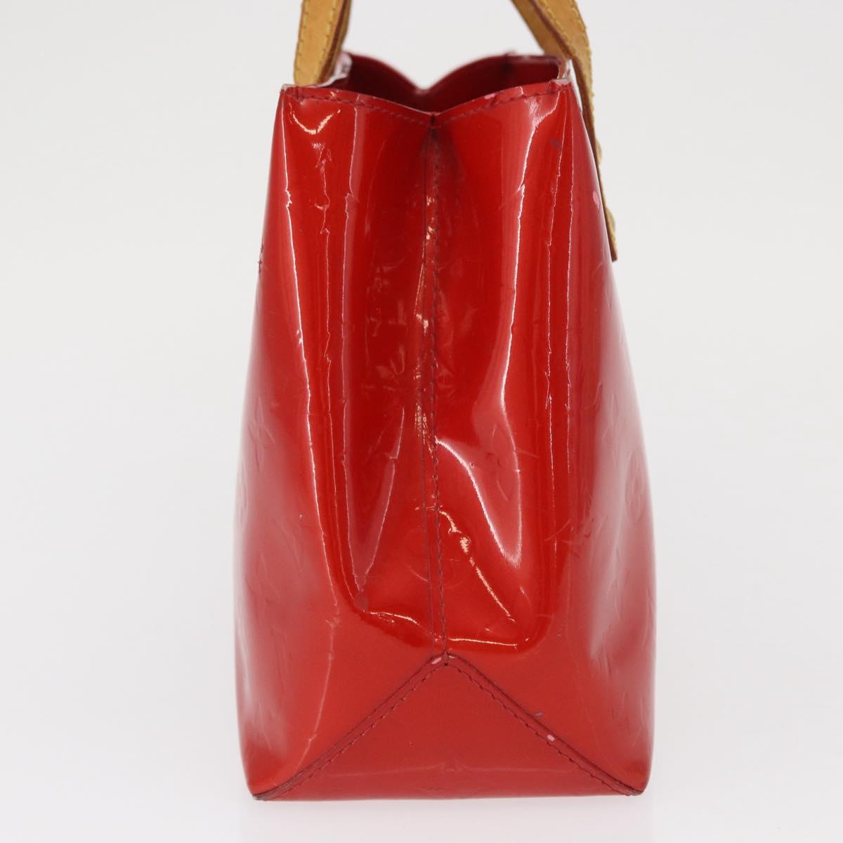 LOUIS VUITTON Monogram Vernis Reade PM Hand Bag Red Rouge M91088 LV Auth 162074
