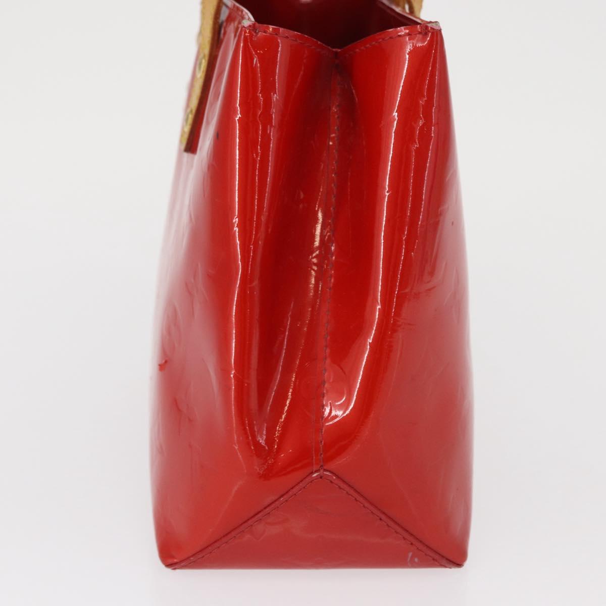 LOUIS VUITTON Monogram Vernis Reade PM Hand Bag Red Rouge M91088 LV Auth 162074
