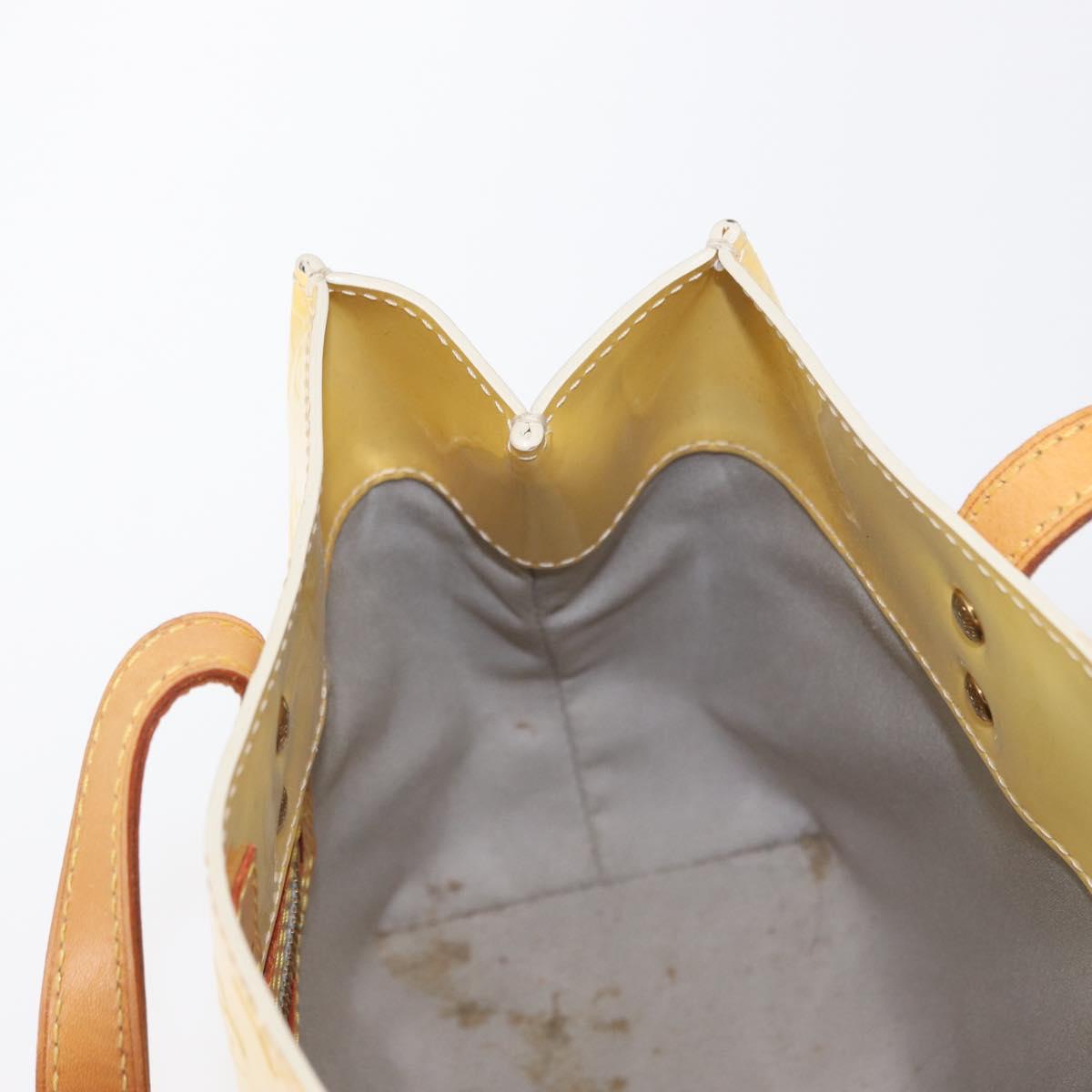 LOUIS VUITTON Monogram Vernis Reade PM Hand Bag Perle M91336 LV Auth 162075