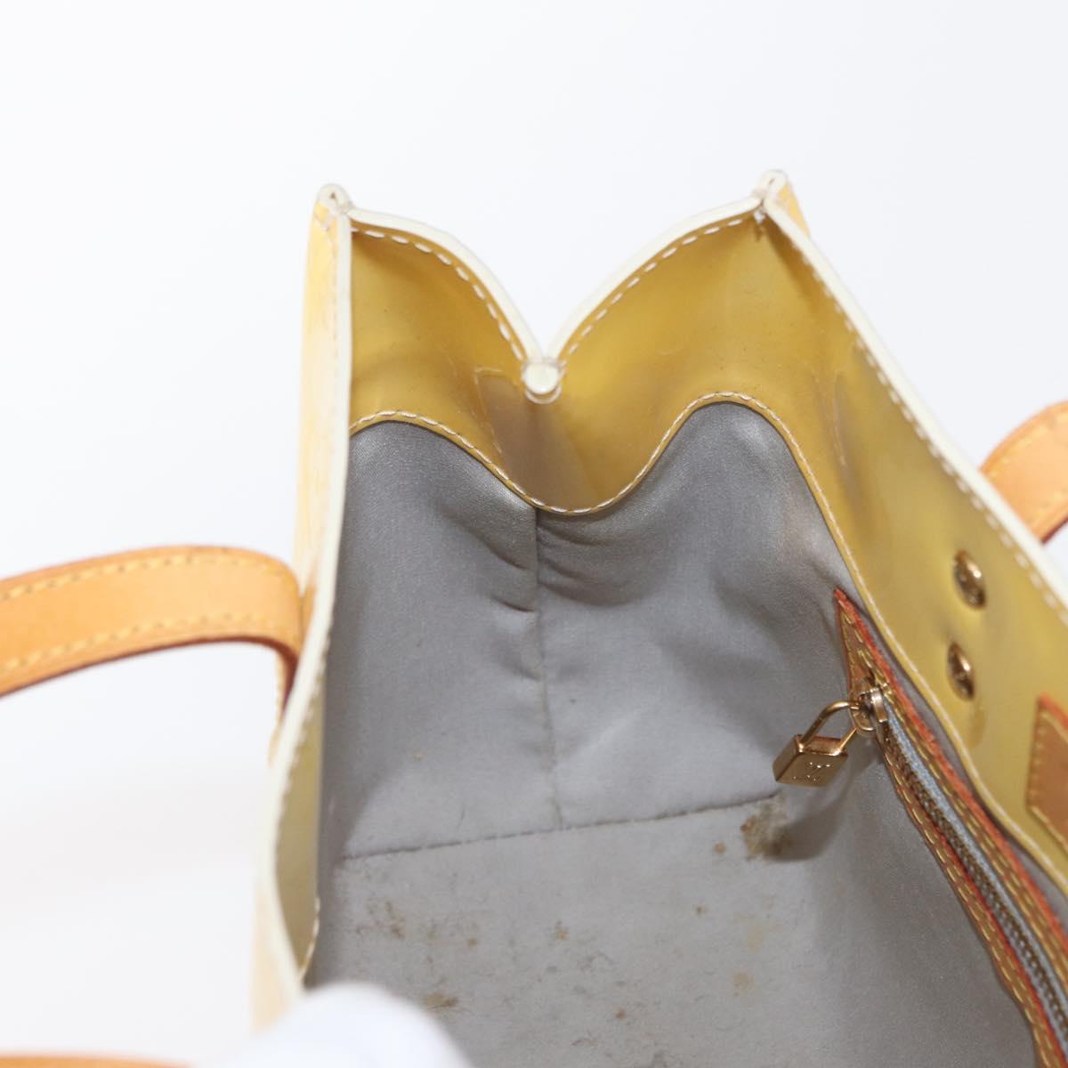 LOUIS VUITTON Monogram Vernis Reade PM Hand Bag Perle M91336 LV Auth 162075
