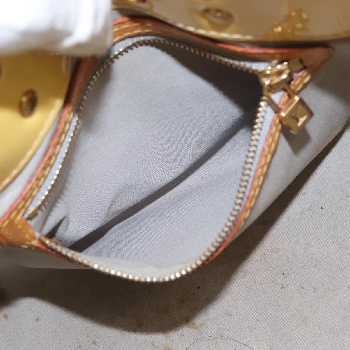 LOUIS VUITTON Monogram Vernis Reade PM Hand Bag Perle M91336 LV Auth 162075