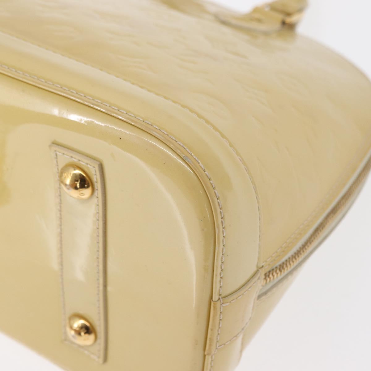 LOUIS VUITTON Monogram Vernis Alma PM Hand Bag Broncorail M91445 LV Auth 162076