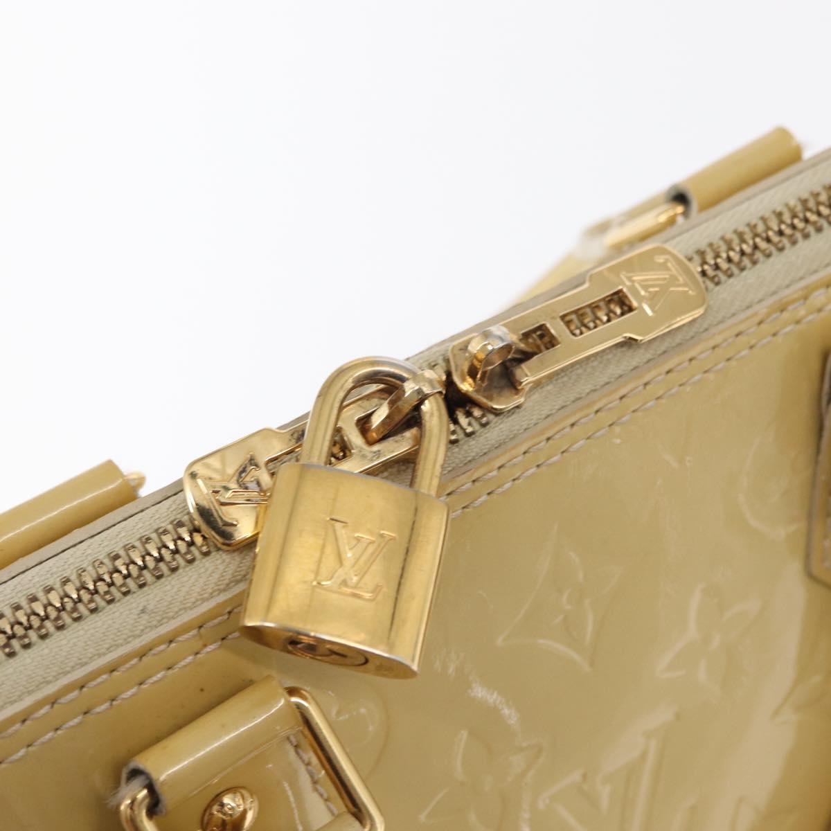 LOUIS VUITTON Monogram Vernis Alma PM Hand Bag Broncorail M91445 LV Auth 162076