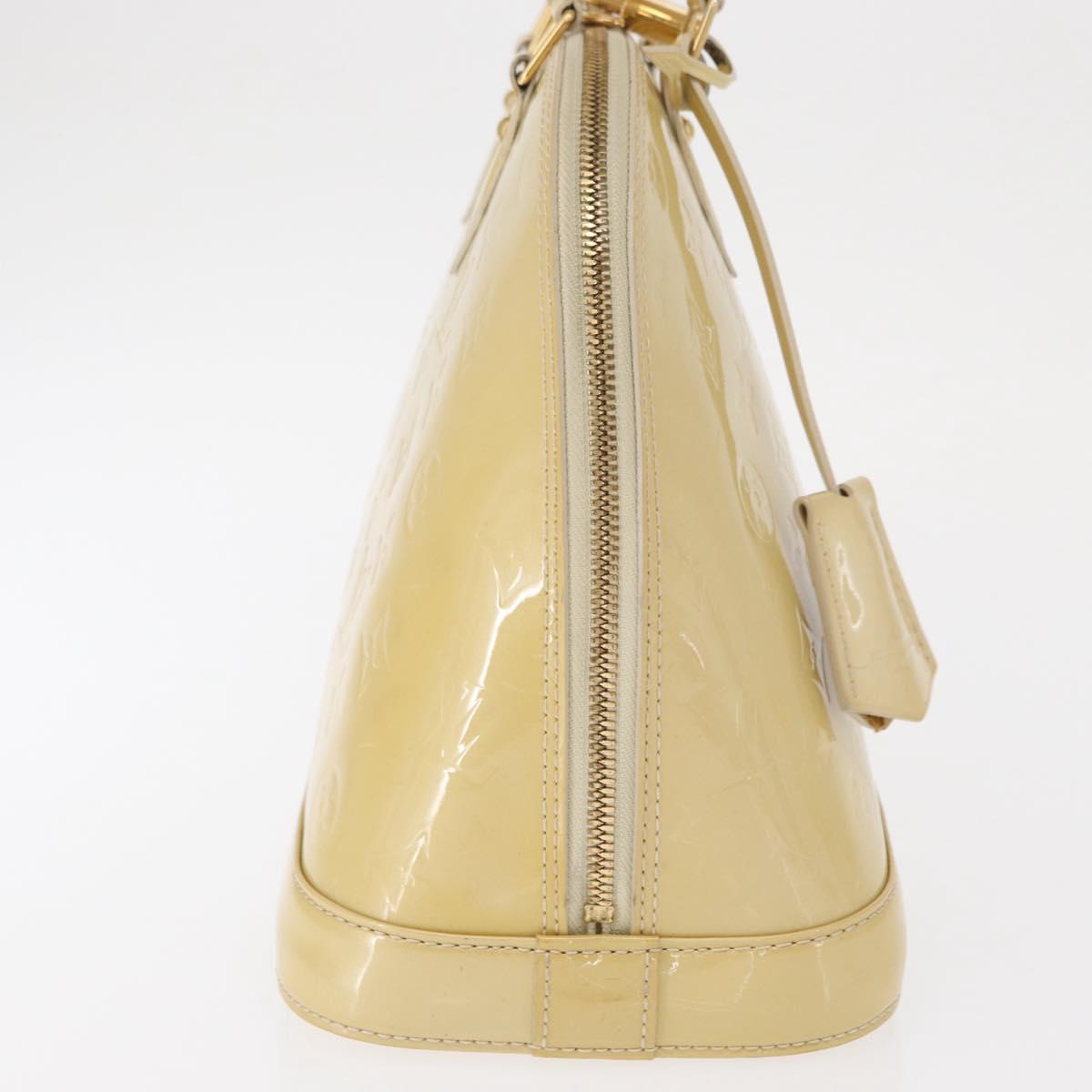 LOUIS VUITTON Monogram Vernis Alma PM Hand Bag Broncorail M91445 LV Auth 162076