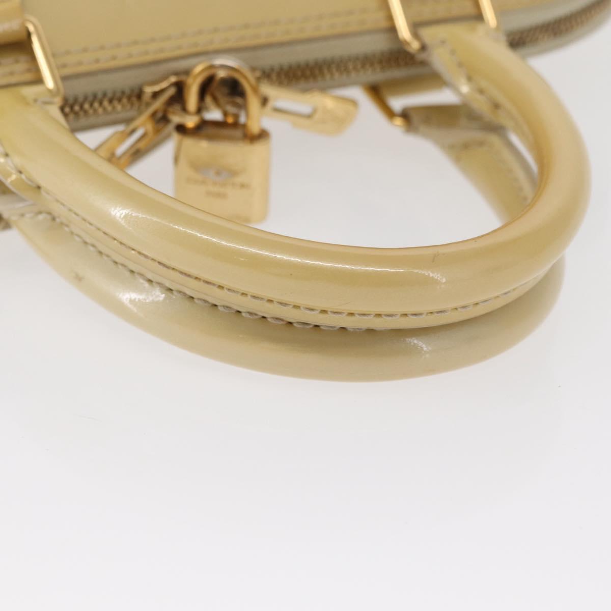 LOUIS VUITTON Monogram Vernis Alma PM Hand Bag Broncorail M91445 LV Auth 162076