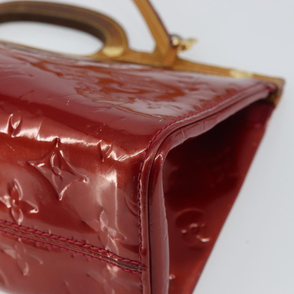 LOUIS VUITTON Vernis Roxbury Drive Bag 2way Pomme D'amour M91987 LV Auth 162085