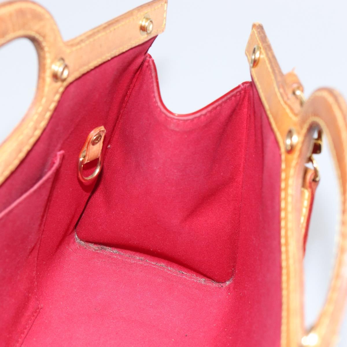 LOUIS VUITTON Vernis Roxbury Drive Bag 2way Pomme D'amour M91987 LV Auth 162085