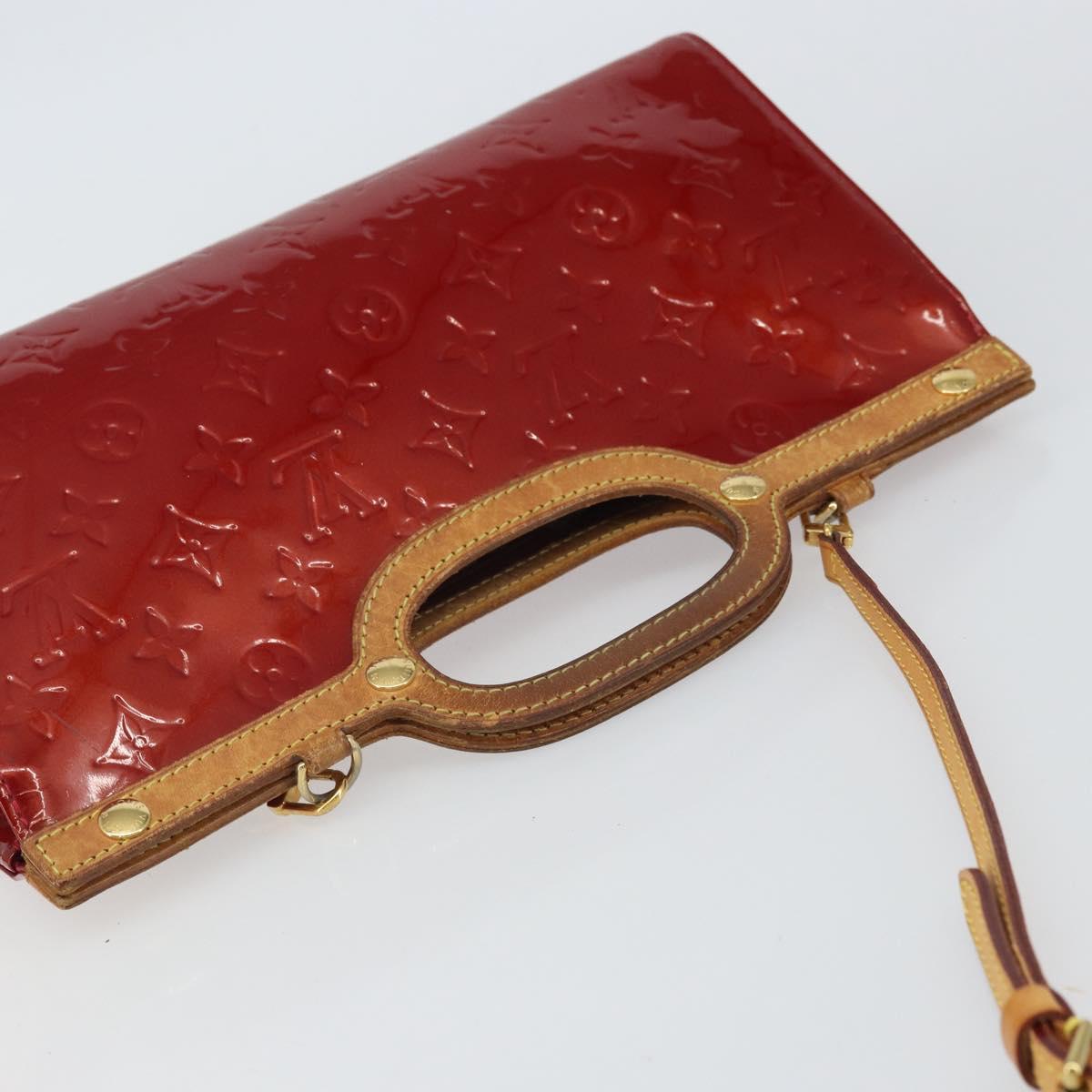 LOUIS VUITTON Vernis Roxbury Drive Bag 2way Pomme D'amour M91987 LV Auth 162085