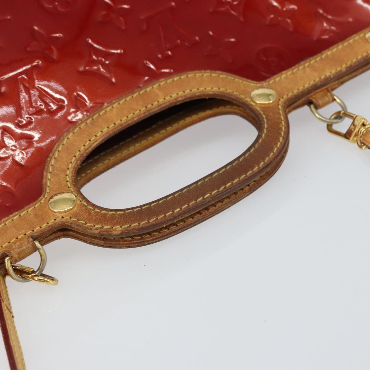 LOUIS VUITTON Vernis Roxbury Drive Bag 2way Pomme D'amour M91987 LV Auth 162085