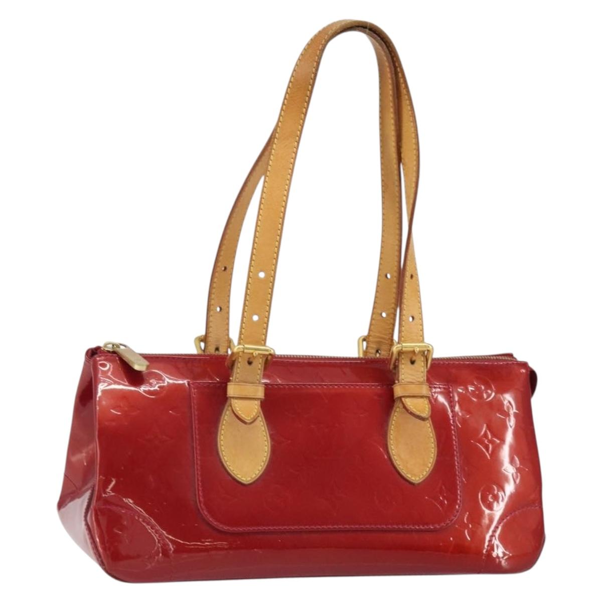 LOUIS VUITTON Vernis Rosewood Avenue Bag Pomme D'amour M93507 Auth 162086