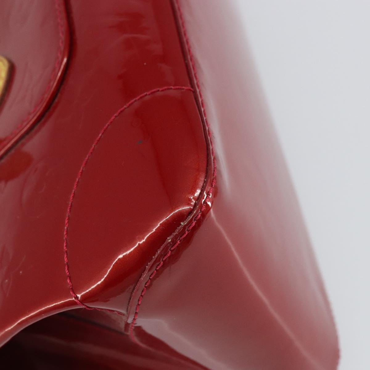 LOUIS VUITTON Vernis Rosewood Avenue Bag Pomme D'amour M93507 Auth 162086