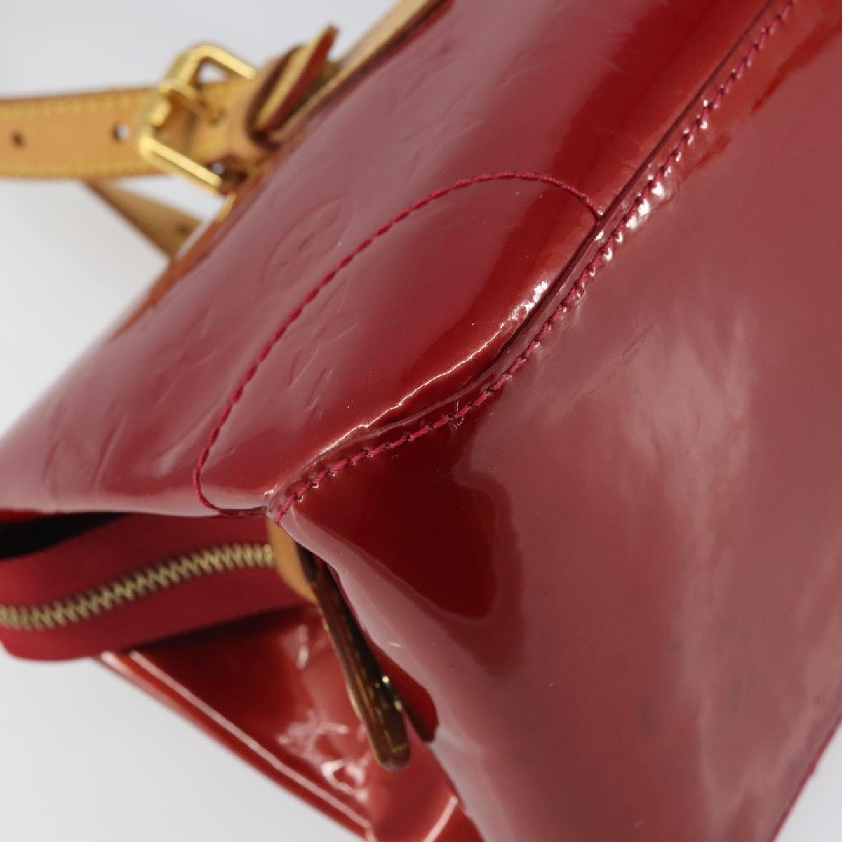 LOUIS VUITTON Vernis Rosewood Avenue Bag Pomme D'amour M93507 Auth 162086