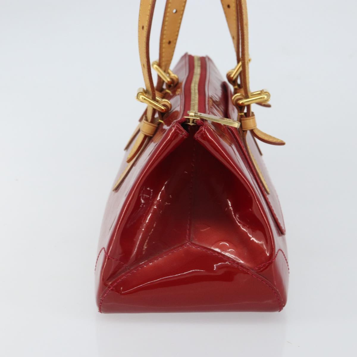 LOUIS VUITTON Vernis Rosewood Avenue Bag Pomme D'amour M93507 Auth 162086