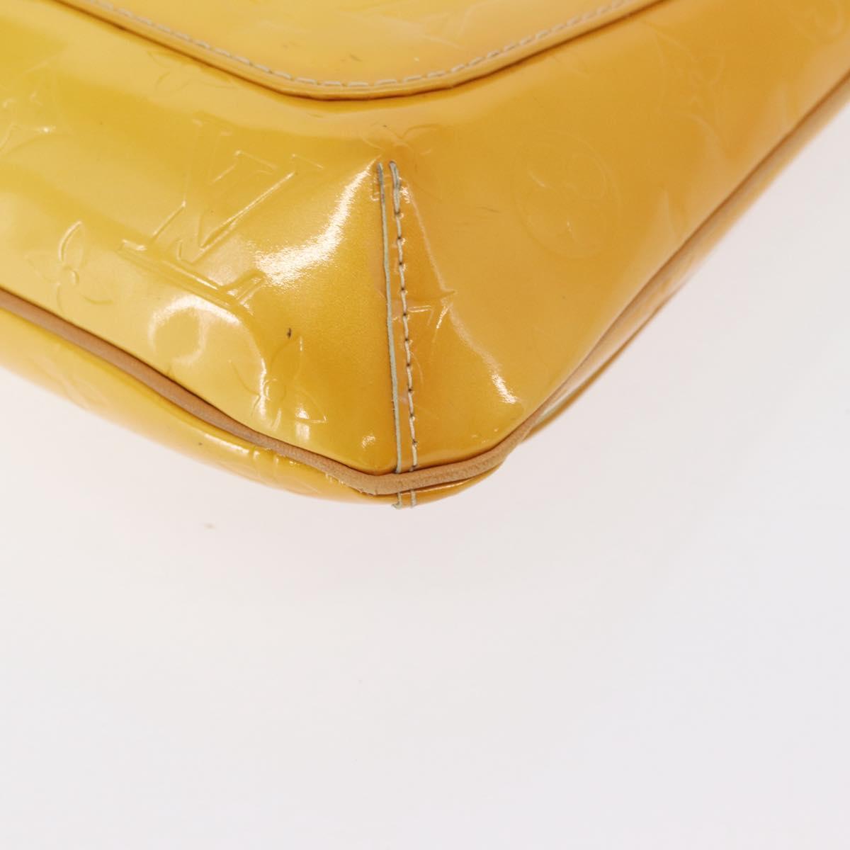 LOUIS VUITTON Monogram Vernis Thompson Street Bag Lime Yellow M91071 Auth 162087