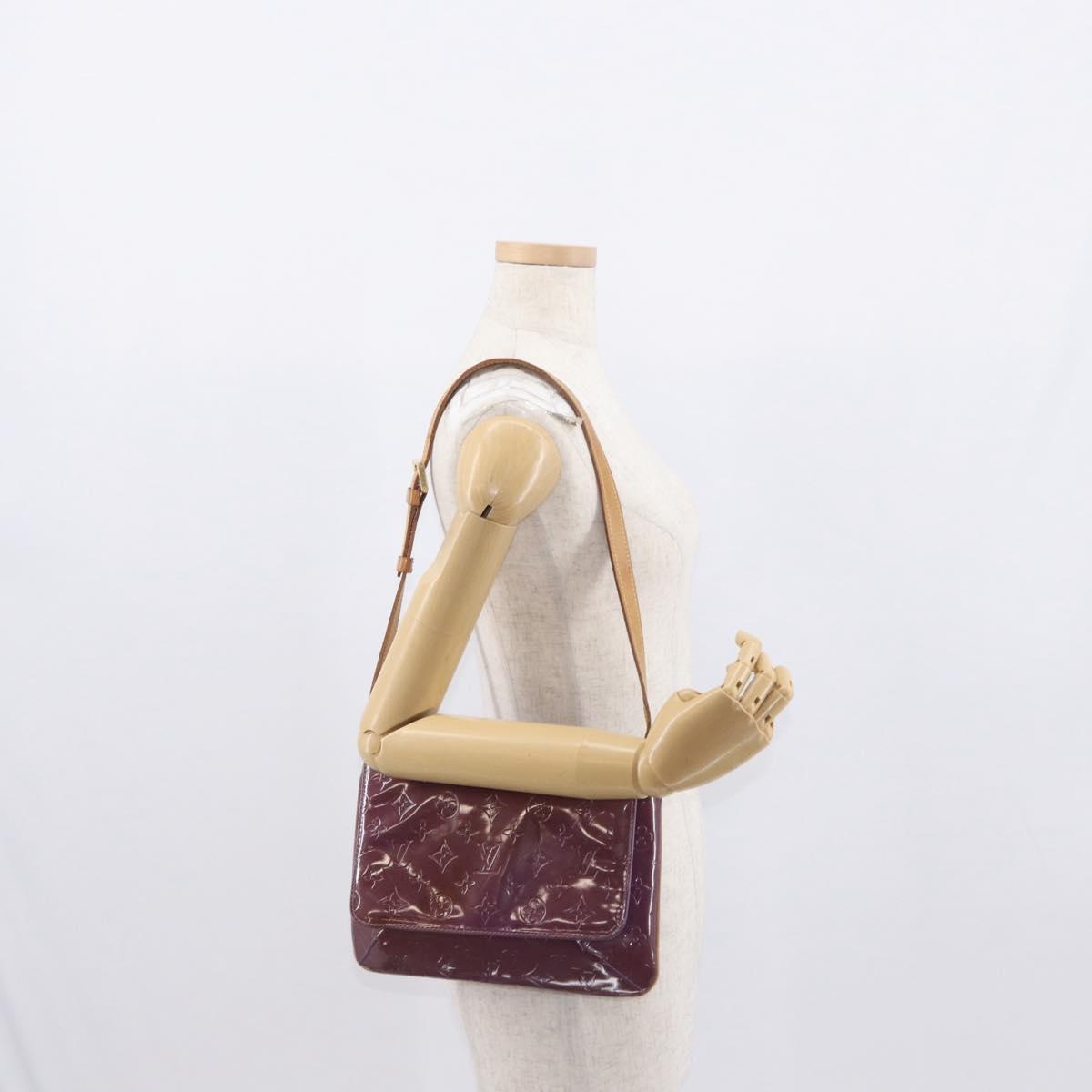 LOUIS VUITTON Vernis Thompson Street Bag Purple Viole M91095 Auth 162088